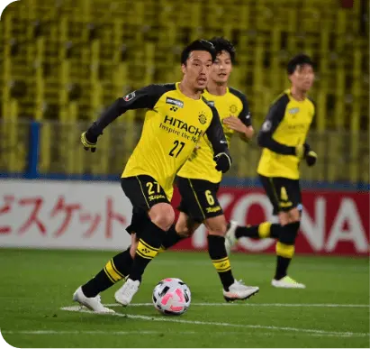 サッカー選手のプレーシーン
